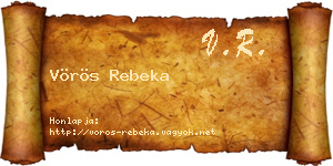 Vörös Rebeka névjegykártya